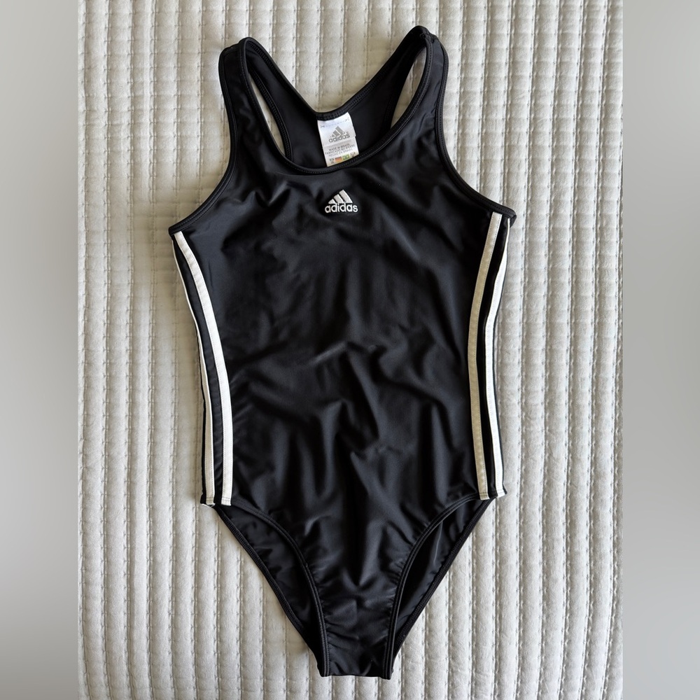 Adidas Black Swimsuit with White Logo